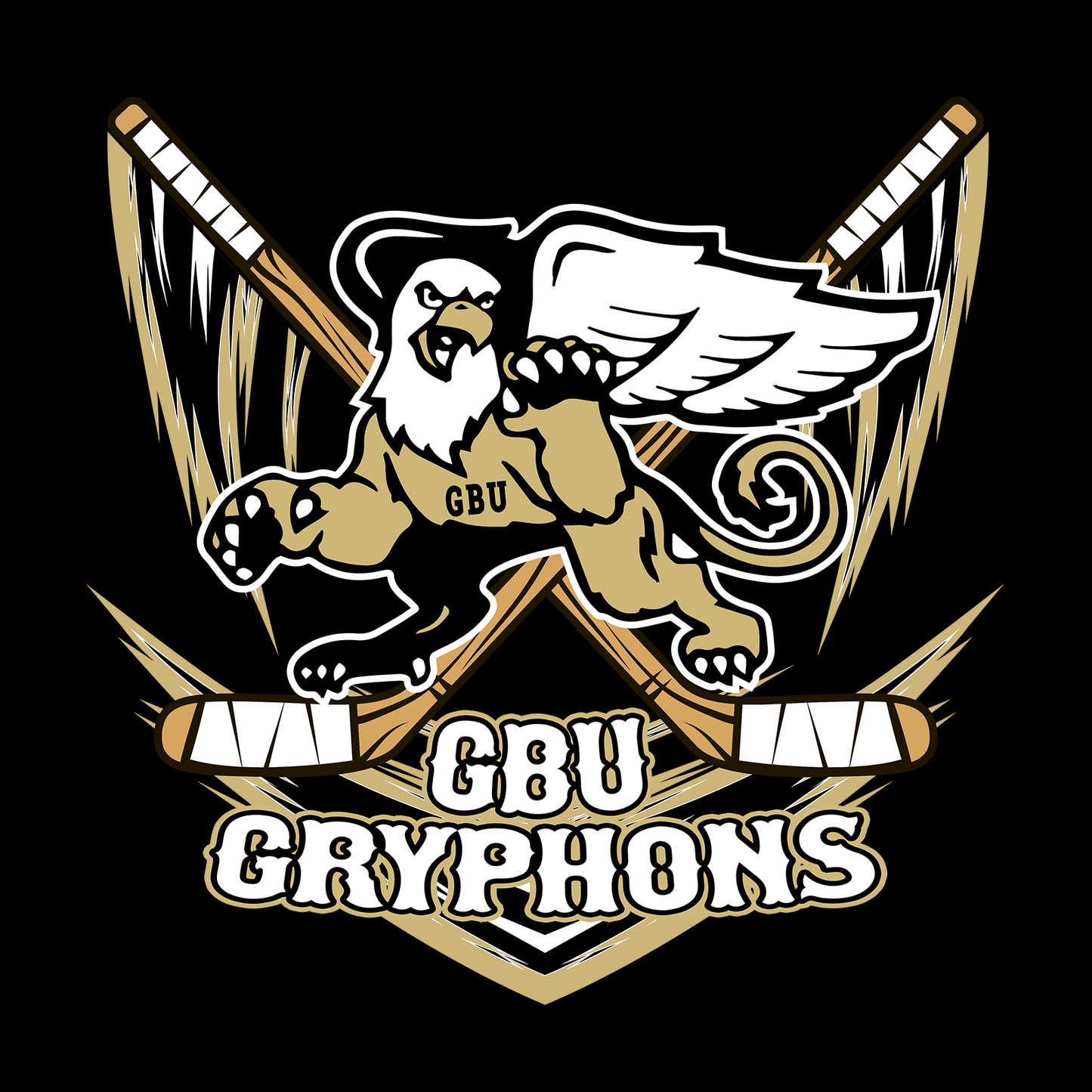 GBU Gryphons sticks t-shirt
