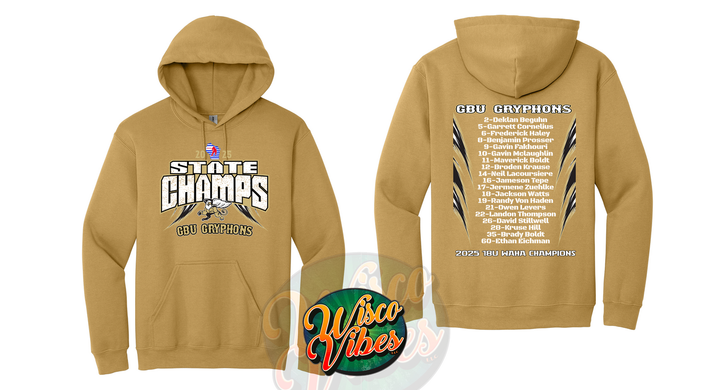 GBU Gryphons 2025 State Champ Hoodie