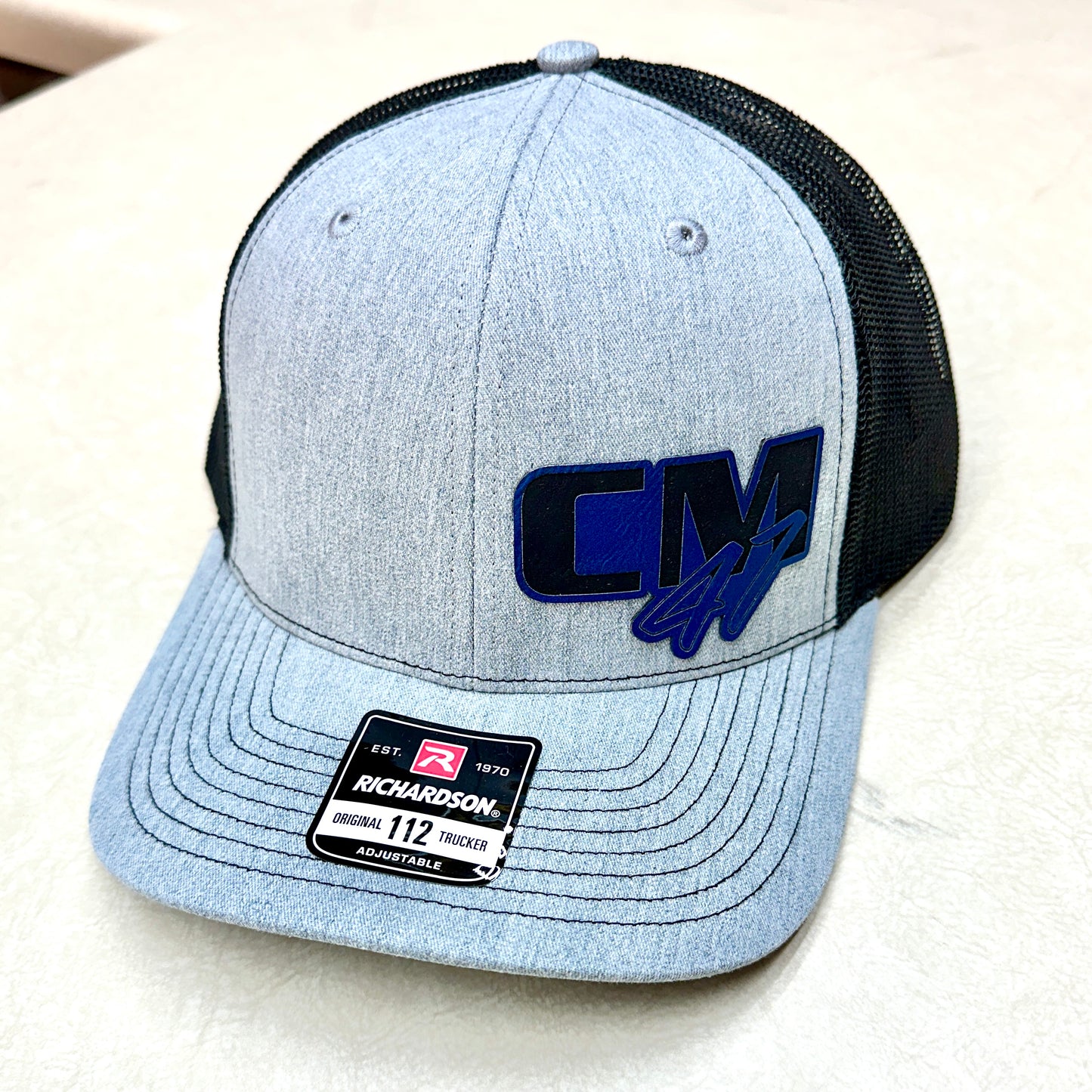 Chase motorsports leather patch hats