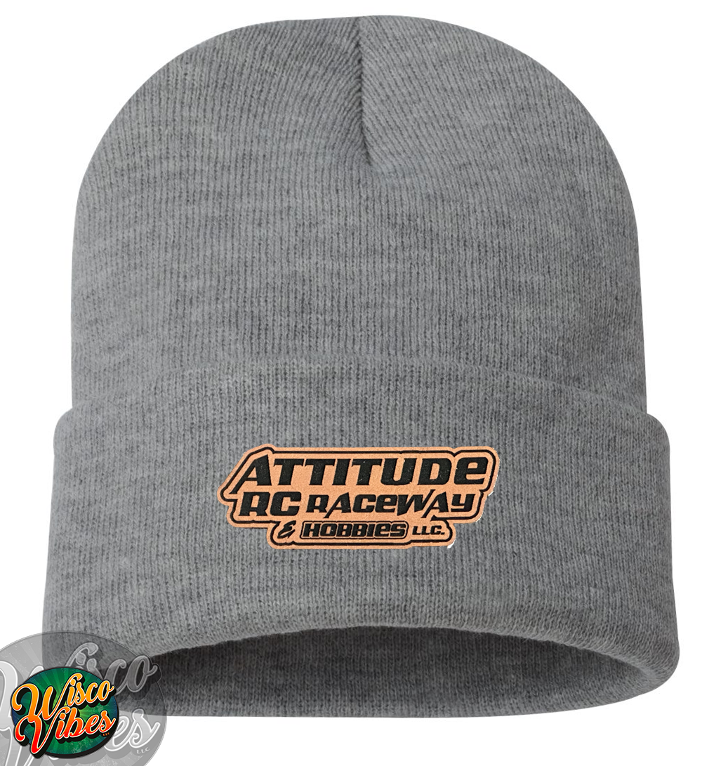 Attitude Raceway leather patch beanie