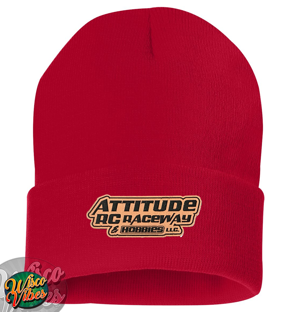Attitude Raceway leather patch beanie
