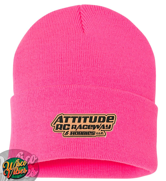 Attitude Raceway leather patch beanie