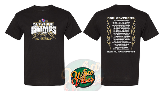 GBU Gryphons 2025 State Champ T-shirt