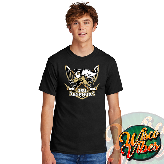 GBU Gryphons sticks t-shirt