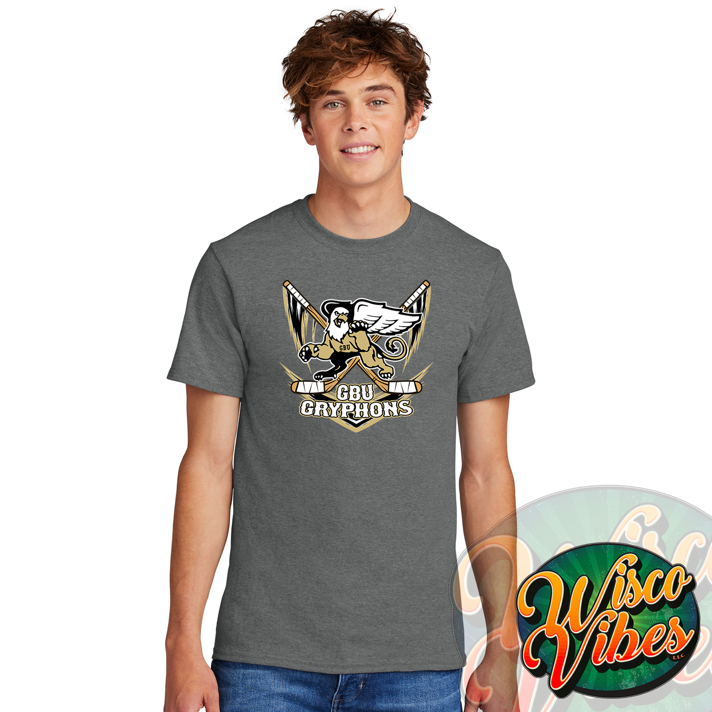 GBU Gryphons sticks t-shirt