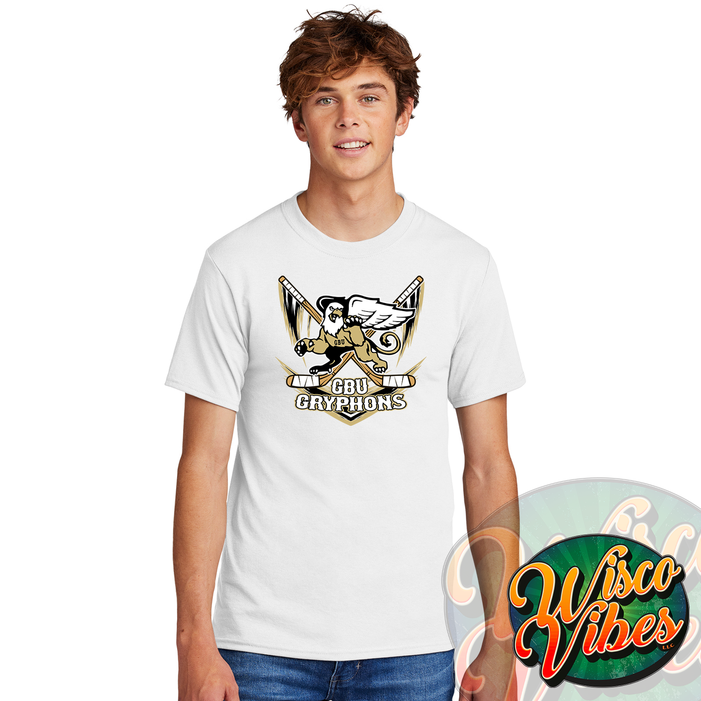 GBU Gryphons sticks t-shirt