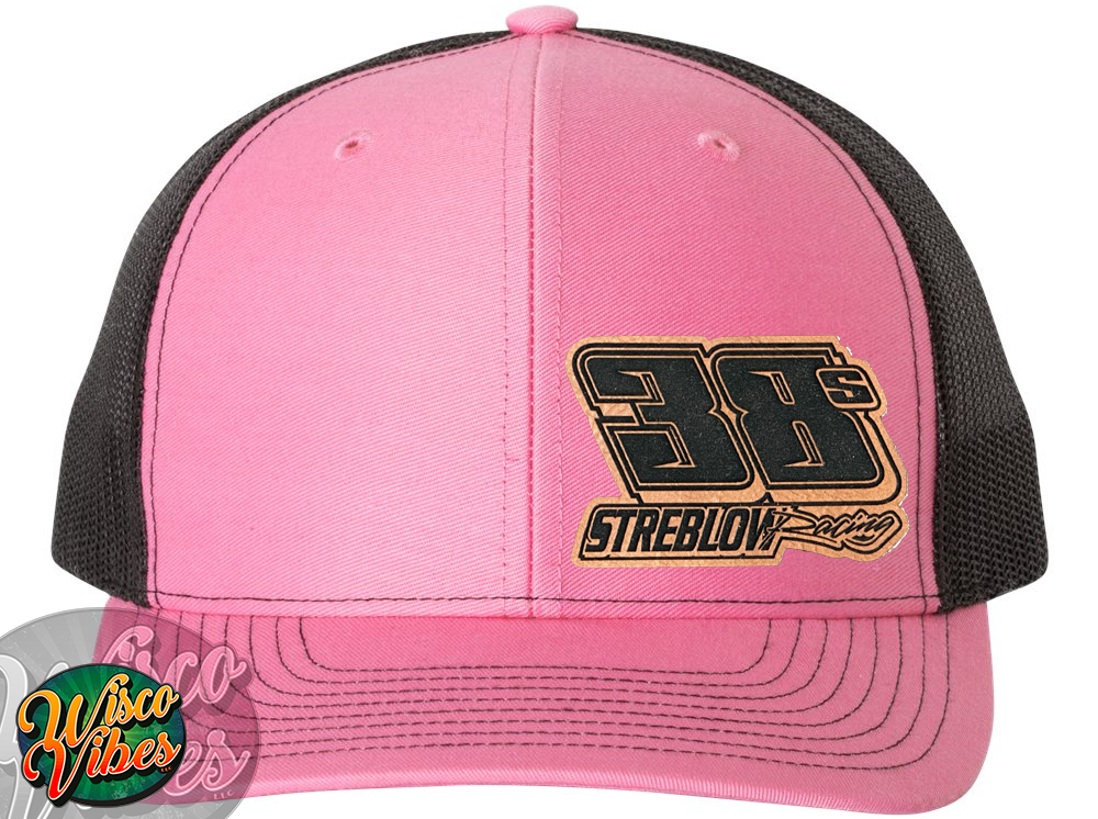 Streblow leather patch trucker hat