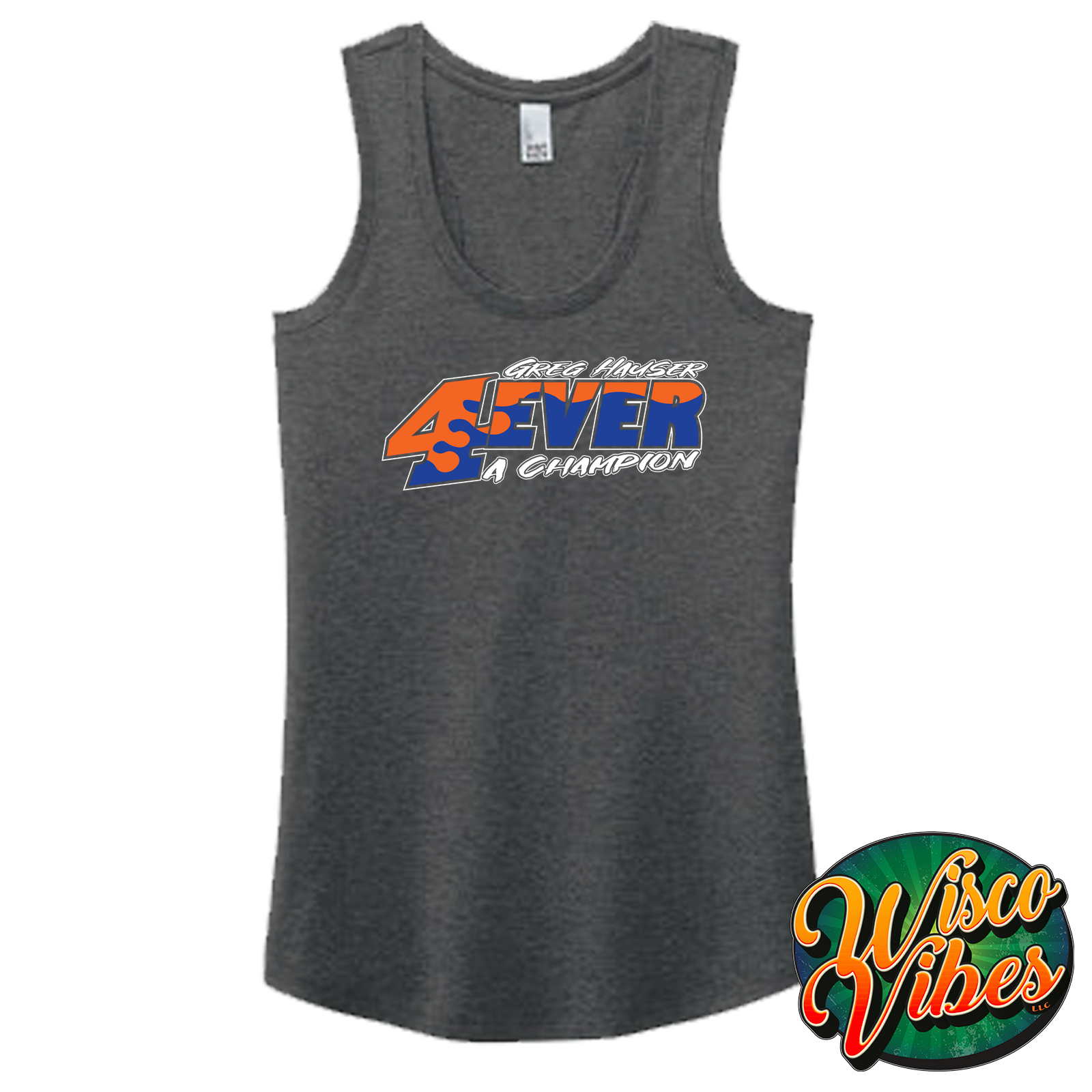 Denver Broncos Ladies' V-neck Vest Ring Hole Tank Tops T-shirt