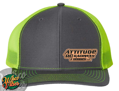 Attitude Raceway leather patch trucker hat