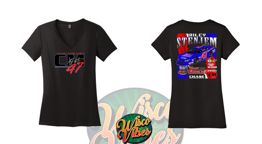 Riley Stenjem - Chase Motorsporst - Ladies V-Neck t-shirt