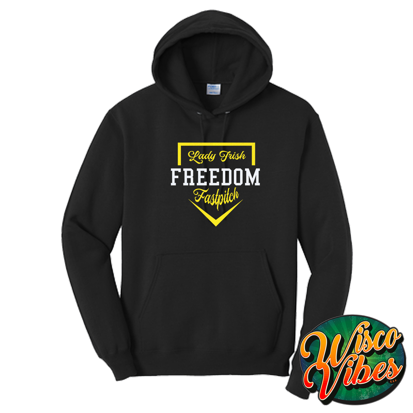 Freedom Fastpitch glitter print hoodie